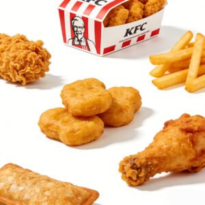 生成白底肯德基单品分类图 KFC Place an order now 肯德基代下单